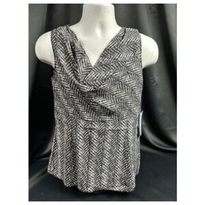 **Vera Wang** Simply Vera Sleeveless Cowl Neck Backzip Blouse S NWT